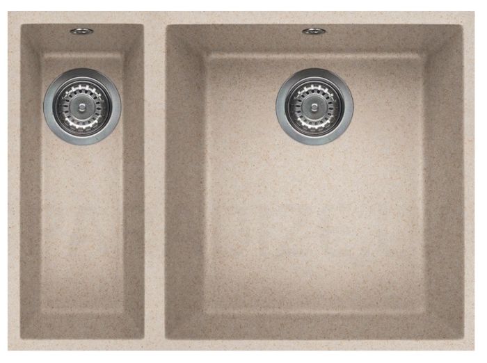 ELLECI akmens masas virtuves izlietne QUADRA 150 UNDERMOUNT Avena 56x44 cm