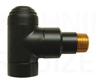 HERZ DE LUXE return valve angular 1/2' (black)
