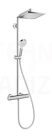 Hansgrohe thermostatic faucet with shower set CROMETTA E Showerpipe 240 1JET