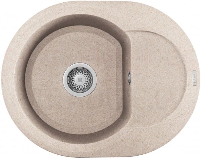 ELLECI akmens masas virtuves izlietne EASY ROUND 600 Avena 60x47 cm