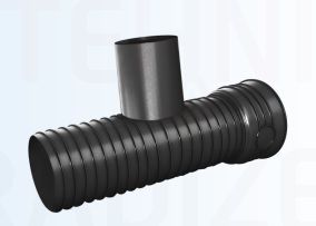 Magnaplast gofrēta kanalizācijas atzars (trejgabals) Ø 800/200 mm 90°