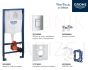 GROHE WC komplekts 7in1 iebūvējamais rāmis + poga Scate Cosmo + KKPOL pods Selene ar SC vāku (balts)
