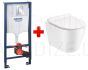 GROHE WC komplekts 5in1 iebūvējamais rāmis + poga Cosmo S + KKPOL pods Teja ar SC vāku (balts