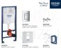 GROHE WC komplekts 7in1 iebūvējamais rāmis + poga Scate Cosmo + KKPOL pods Latona ar SC/QR vāku (balts)