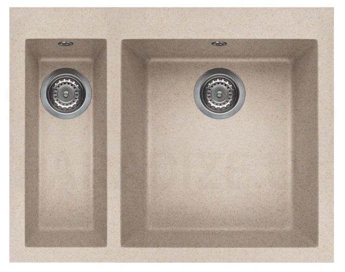 ELLECI stone mass kitchen sink QUADRA 150 Avena 59x50 cm