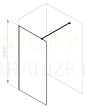 Ravak dušas siena Walk-In Air Wall 120x200 spīdīga + caurspīdīgs stikls