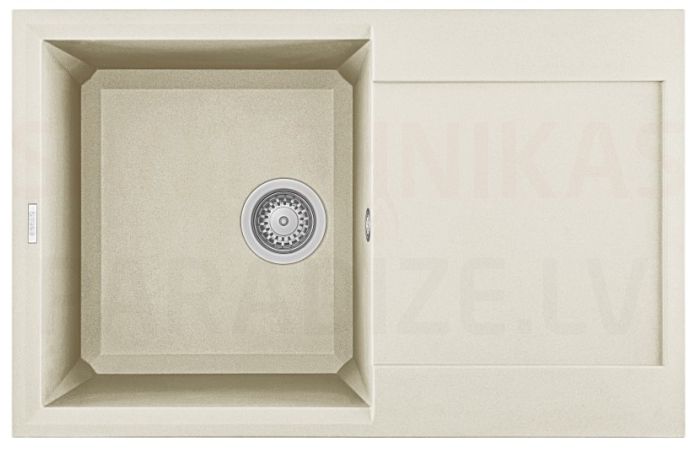 ELLECI akmens masas virtuves izlietne EASY 300 Bianco Antico 79x50 cm