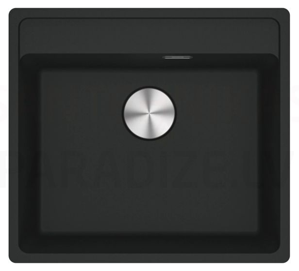 FRANKE stone mass kitchen sink with button MARIS Black matte 55.3x50.3 cm