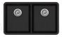 HELIKA akmens masas virtuves izlietne ARCA (W) 800 Black Metallic 81x48 cm