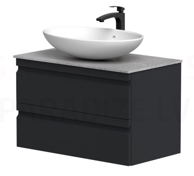 KAME skapītis zem galda virsmas TERRA  80 (melns) 500x800x455 mm