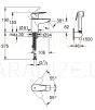GROHE izlietnes jaucējkrāns ar higiēnas dušu BauEdge New S