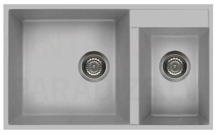 ELLECI akmens masas virtuves izlietne QUADRA 440 UNDERMOUNT Aluminium 78.5x47 cm