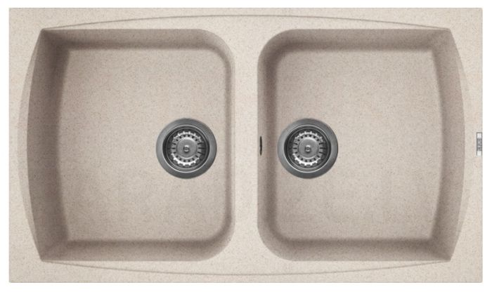 ELLECI akmens masas virtuves izlietne LIVING 450 Avena 86x50 cm