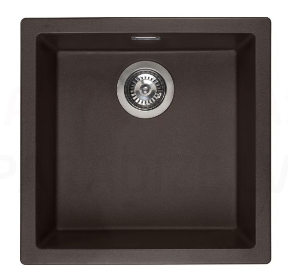 Reginox stone mass kitchen sink Amsterdam 40 Dark Chocolate 46x46cm