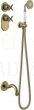 TRES CLASIC RETRO Concealed thermostatic bath kit, Antique brass, cooper matt