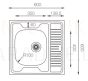 UKINOX кухонная раковина из нержавеющей стали STM 60x60cm (лево)