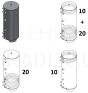 MINDREKS METALL  720 litri akumulācijas tvertne 1,34 m2 ar izolāciju un siltummaini 10m