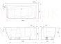PAA SILKSTONE vanna QUADRO CORNER A 1600x750x600 (matēts pelēks)