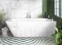 PAA akmens masas vanna QUADRO CORNER A 1600x750x600 (glancēts Alpine balts)