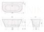 PAA SILKSTONE bathtub DECO WALL 1660x810x630