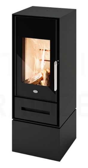 EVA CALOR malkas kamīns-krāsns REGINA 8kW (melns)