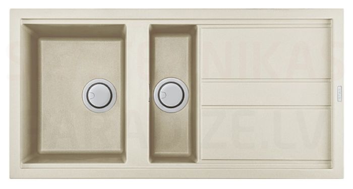 ELLECI akmens masas virtuves izlietne BEST 475 Bianco Antico 100x51 cm