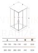 New Trendy shower enclosure transparent glass SUVIA 80x80x185 + shower tray