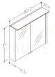 KAME mirror cabinet LOFT  80 with LED (Linen) 700x800 mm