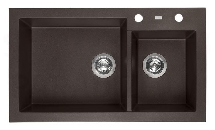 Reginox stone mass kitchen sink Amsterdam 25 Dark Chocolate 86x50cm