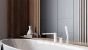 Kuchinox 3-part bathtub faucet ALEA (white/chrome)