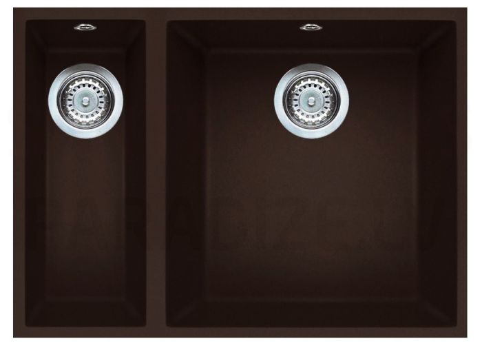 ELLECI akmens masas virtuves izlietne QUADRA 150 UNDERMOUNT Espresso 56x44 cm