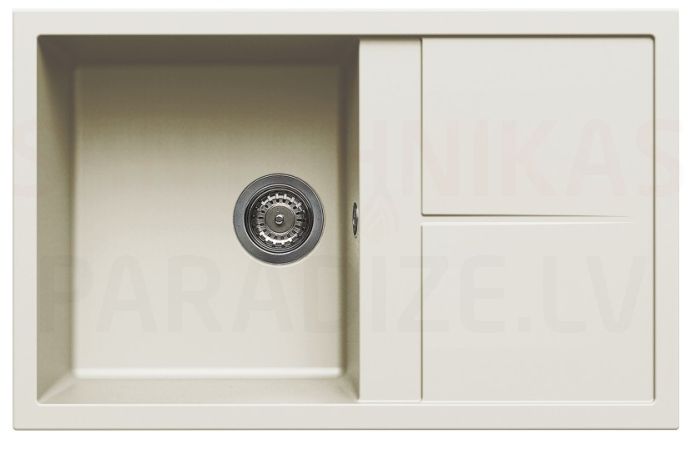 ELLECI akmens masas virtuves izlietne UNICO 300 Bianco Antico 79x50 cm