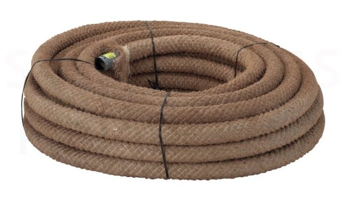 PVC drenāžas caurule ar kokosa filtru  92/80 (50m)