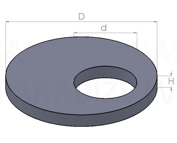 Žiedo dangtis KCP10  H-150 mm
