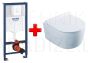 GROHE WC komplekts 5in1 iebūvējamais rāmis + poga Skate Air + KKPOL pods Selene ar SC vāku (balts)