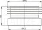 Alcaplast Unitazo prijungimo vamzdis ALCAPLAST A99, tiesus, 100x100 A99