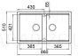 ELLECI кухонная раковина из каменной массы BEST 450 Темно-серый 86x51 см