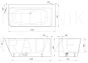 PAA vanna QUADRO CORNER A 1600x750x600 (grafīts)