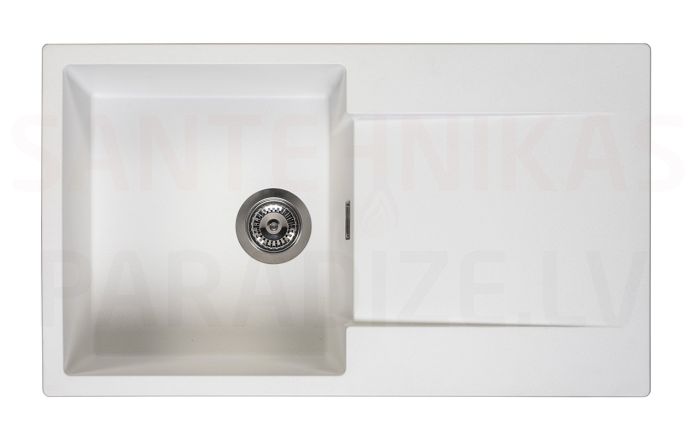 Reginox akmens masas virtuves izlietne Amsterdam 10 Pure White 86x50cm