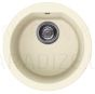 ELLECI akmens masas virtuves izlietne FOX ROUND Bianco Antico 45x45 cm