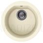 ELLECI stone mass kitchen sink FOX ROUND Bianco Antico 45x45 cm