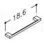 KAME H6 rokturis (chrome) 186 mm