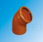 Magnaplast KG oranžā ārējās kanalizācijas līkums Ø 100 (110) mm 67° PVC