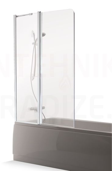 Baltijos Brasta bathtub screen MAJA PLIUS dark gray or brown 150x70