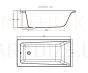 CERSANIT rectangular acrylic bathtub LORENA 140x70