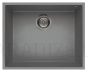 ELLECI stone mass kitchen sink QUADRA 105 UNDERMOUNT Light grey 54x44 cm