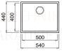 ELLECI akmens masas virtuves izlietne QUADRA 105 UNDERMOUNT Espresso 54x44 cm