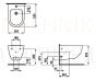 Laufen bidē Pro New, stiprināms pie sienas, 360x530 mm, balts