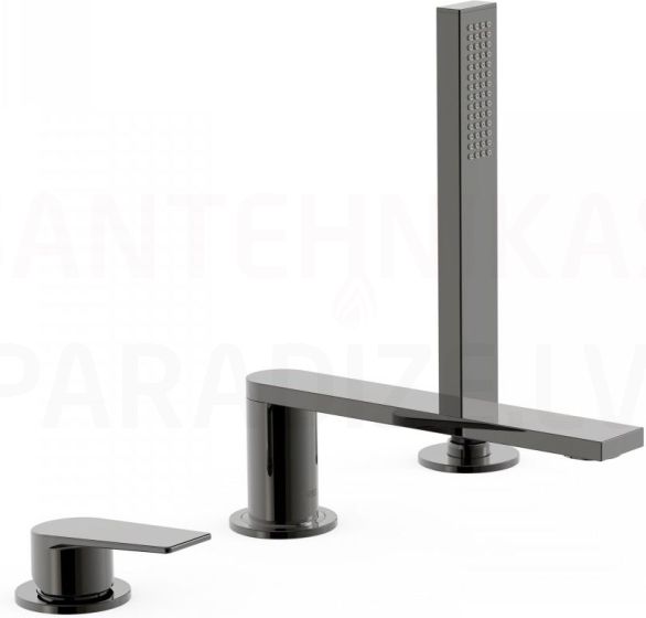 TRES PROJECT Single lever bath rim faucet, Metallic black