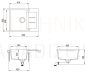 HELIKA stone mass kitchen sink TESA (AWP) 600 Grafit 62x50 cm